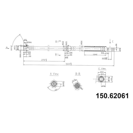 Centric Parts Brake Hose, 150.62061 150.62061